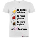 MAGLIETTA PERSONALIZZATA UOMO BIRRA LA PATENTE SPARISCE COLORE BIANCO