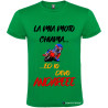 T-SHIRT LA MIA MOTO CHIAMA ED IO DEVO ANDARE COLORE VERDE