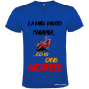 T-SHIRT LA MIA MOTO CHIAMA ED IO DEVO ANDARE COLORE BLU ROYAL