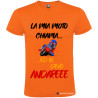 T-SHIRT LA MIA MOTO CHIAMA ED IO DEVO ANDARE COLORE ARANCIO