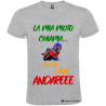 T-SHIRT LA MIA MOTO CHIAMA ED IO DEVO ANDARE COLORE GRIGIO
