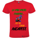 T-SHIRT LA MIA MOTO CHIAMA ED IO DEVO ANDARE COLORE ROSSO