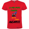 T-SHIRT LA MIA MOTO CHIAMA ED IO DEVO ANDARE COLORE ROSSO