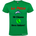 T-SHIRT PESCA PESCARE PESCE DEVO ANDARE COLORE VERDE