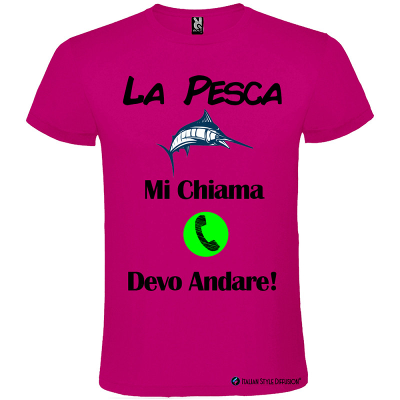 T-shirt Pesca Pescare Pesce Devo Andare