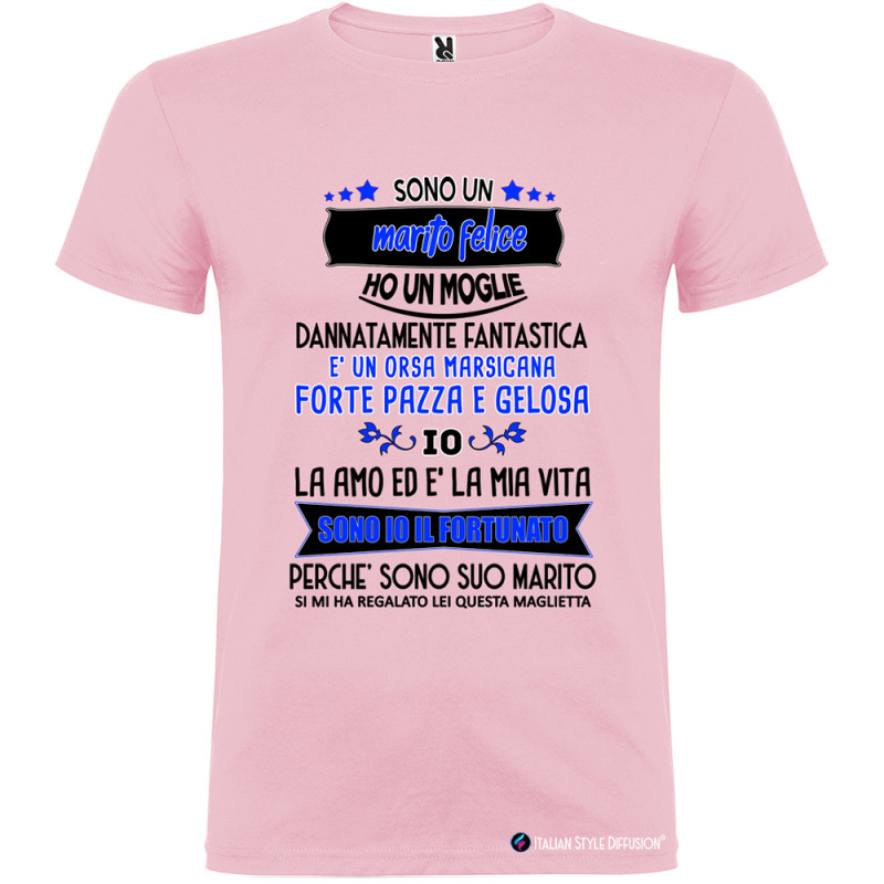T-shirt Personalizzata Marito Felice Moglie Gelosa