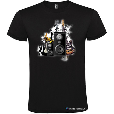 T-shirt Musica Sound System – Maglietta DJ con Casse Audio e Grafica Musicale