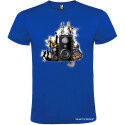 T-SHIRT PERSONALIZZATA MUSICA CASSA WATT COLORE BLU ROYAL