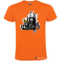 T-SHIRT PERSONALIZZATA MUSICA CASSA WATT COLORE ARANCIO