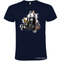 T-SHIRT PERSONALIZZATA MUSICA CASSA WATT COLORE BLU NAVY