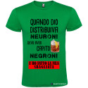 T-SHIRT PERSONALIZZATA NEURONI NEGRONI SPRITZ COLORE VERDE