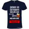 T-SHIRT PERSONALIZZATA NEURONI NEGRONI SPRITZ COLORE BLU NAVY