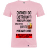 T-SHIRT PERSONALIZZATA NEURONI NEGRONI SPRITZ COLORE ROSA