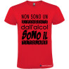 T-shirt personalizzata non sono un dipendente dall'alcol sono il titolare colore rosso