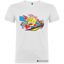 T-SHIRT PERSONALIZZATA CON PACMAN GIOCO 1980 COLORE BIANCO