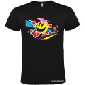 T-SHIRT PERSONALIZZATA CON PACMAN GIOCO 1980 COLORE NERO