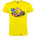 T-SHIRT PERSONALIZZATA CON PACMAN GIOCO 1980 COLORE GIALLO