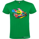 T-SHIRT PERSONALIZZATA CON PACMAN GIOCO 1980 COLORE VERDE
