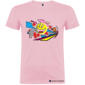 T-SHIRT PERSONALIZZATA CON PACMAN GIOCO 1980 COLORE ROSA