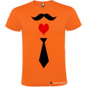 T-SHIRT CRAVATTA PADRE PAPÀ STAMPA PERSONALIZZATA COLORE ARANCIO
