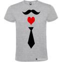 T-SHIRT CRAVATTA PADRE PAPÀ STAMPA PERSONALIZZATA COLORE GRIGIO