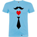 T-SHIRT CRAVATTA PADRE PAPÀ STAMPA PERSONALIZZATA COLORE AZZURRO