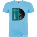 T-SHIRT PAPÀ HAPPY FATHER'S DAY UOMO DISCO 33 GIRI COLORE AZZURRO