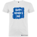 T-SHIRT PERSONALIZZATA HAPPY FATHER'S DAY UOMO COLORE BIANCO