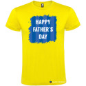 T-SHIRT PERSONALIZZATA HAPPY FATHER'S DAY UOMO COLORE GIALLO