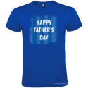 T-SHIRT PERSONALIZZATA HAPPY FATHER'S DAY UOMO COLORE BLU ROYAL