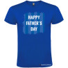 T-SHIRT PERSONALIZZATA HAPPY FATHER'S DAY UOMO COLORE BLU ROYAL