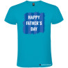 T-SHIRT PERSONALIZZATA HAPPY FATHER'S DAY UOMO COLORE TURCHESE
