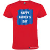 T-SHIRT PERSONALIZZATA HAPPY FATHER'S DAY UOMO COLORE ROSSO