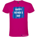 T-SHIRT PERSONALIZZATA HAPPY FATHER'S DAY UOMO COLORE ROSA FUCSIA