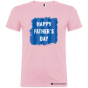 T-SHIRT PERSONALIZZATA HAPPY FATHER'S DAY UOMO COLORE ROSA