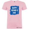 T-SHIRT PERSONALIZZATA HAPPY FATHER'S DAY UOMO COLORE ROSA