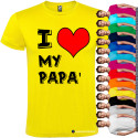 T-SHIRT PERSONALIZZATA STAMPA I LOVE PAPÀ UOMO COTONE 2
