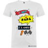 T-SHIRT IL MIO PAPÀ È IL NUMERO 1 UOMO PERSONALIZZATA COLORE BIANCO