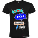 T-SHIRT IL MIO PAPÀ È IL NUMERO 1 UOMO PERSONALIZZATA COLORE NERO