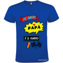 T-SHIRT IL MIO PAPÀ È IL NUMERO 1 UOMO PERSONALIZZATA COLORE BLU ROYAL