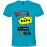 T-SHIRT IL MIO PAPÀ È IL NUMERO 1 UOMO PERSONALIZZATA COLORE TURCHESE