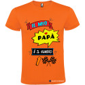 T-SHIRT IL MIO PAPÀ È IL NUMERO 1 UOMO PERSONALIZZATA COLORE ARANCIO