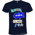 T-SHIRT IL MIO PAPÀ È IL NUMERO 1 UOMO PERSONALIZZATA COLORE BLU NAVY