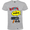 T-SHIRT IL MIO PAPÀ È IL NUMERO 1 UOMO PERSONALIZZATA COLORE GRIGIO