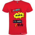 T-SHIRT IL MIO PAPÀ È IL NUMERO 1 UOMO PERSONALIZZATA COLORE ROSSO