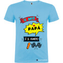 T-SHIRT IL MIO PAPÀ È IL NUMERO 1 UOMO PERSONALIZZATA COLORE AZZURRO