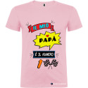 T-SHIRT IL MIO PAPÀ È IL NUMERO 1 UOMO PERSONALIZZATA COLORE ROSA