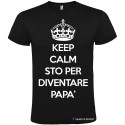 T-SHIRT KEEP CALM STO PER DIVENTARE PAPÀ COLORE NERO