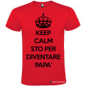 T-SHIRT KEEP CALM STO PER DIVENTARE PAPÀ COLORE ROSSO