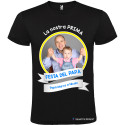 T-SHIRT PRIMA FESTA DEL PAPÀ UOMO STAMPA PERSONALIZZATA COLORE NERO